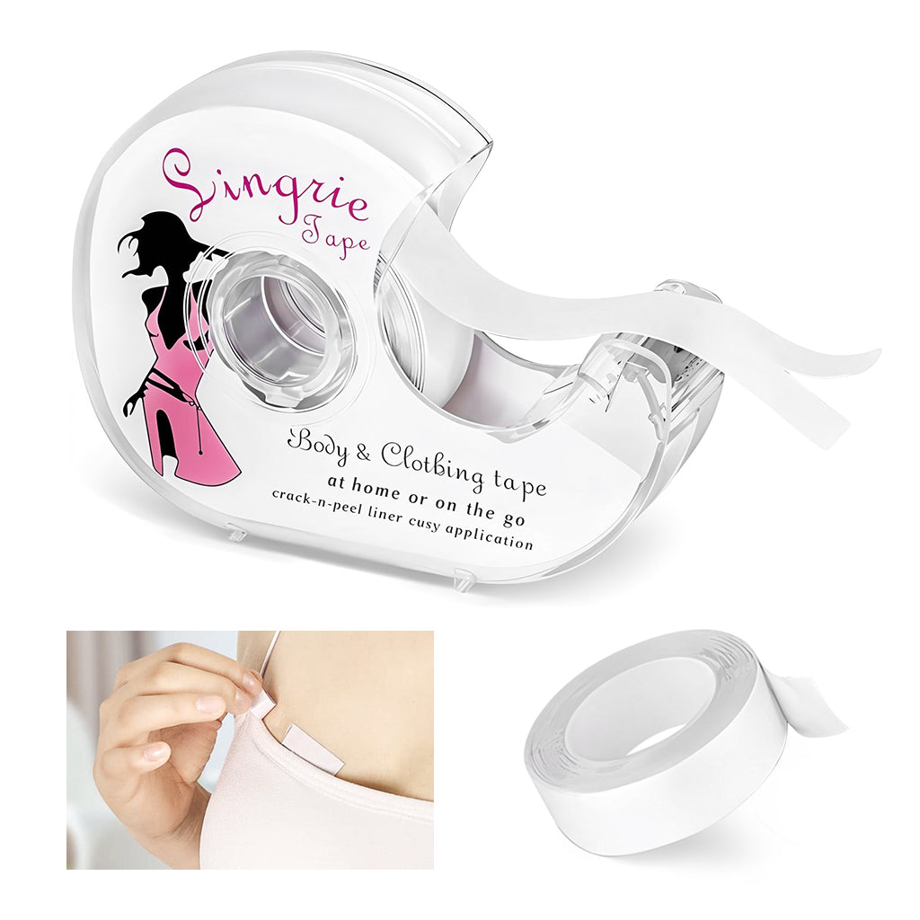 MAYCREATE Anti-exposure Tape for Shirts 5.47 Yard Adhesive Tape Dress Tape Double-Sided Invisible Modesty Tape for Clothes, Dress, Shirt, with One Roll Replacement Refill MAYCREATE Anti-exposure Tape for Shirts 5.47 Yard Adhesive Tape Dress Tape Double-Sided Invisible Modesty Tape for Clothes, Dress, Shirt, with One Roll Replacement Refill